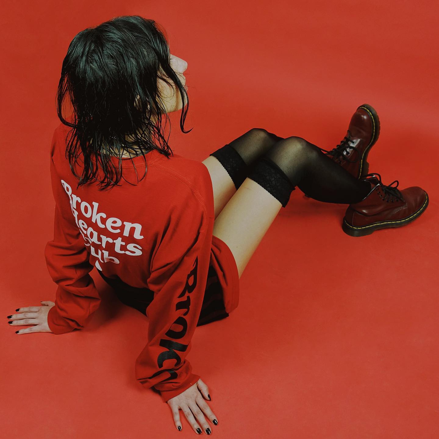 Skulls Clothing Co. - Broken Heart Club Roja Manga Larga