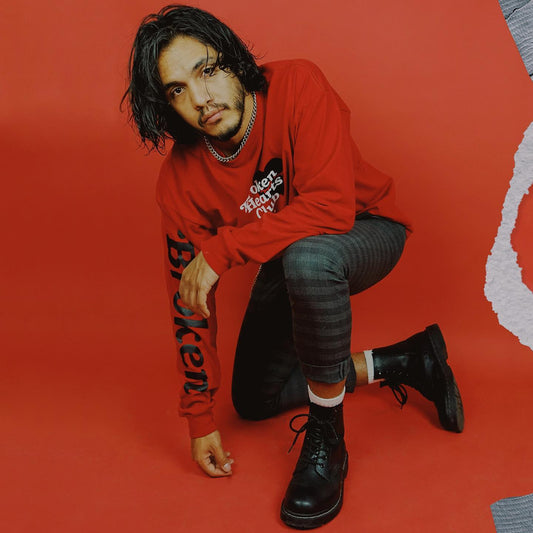 Skulls Clothing Co. - Broken Heart Club Roja Manga Larga
