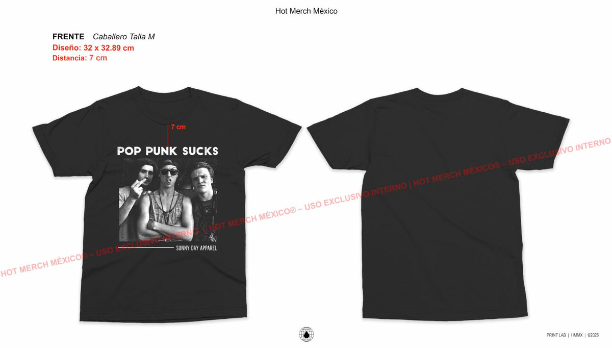 SUNNY DAY APPAREL - POP PUNK SUCKS NEGRA